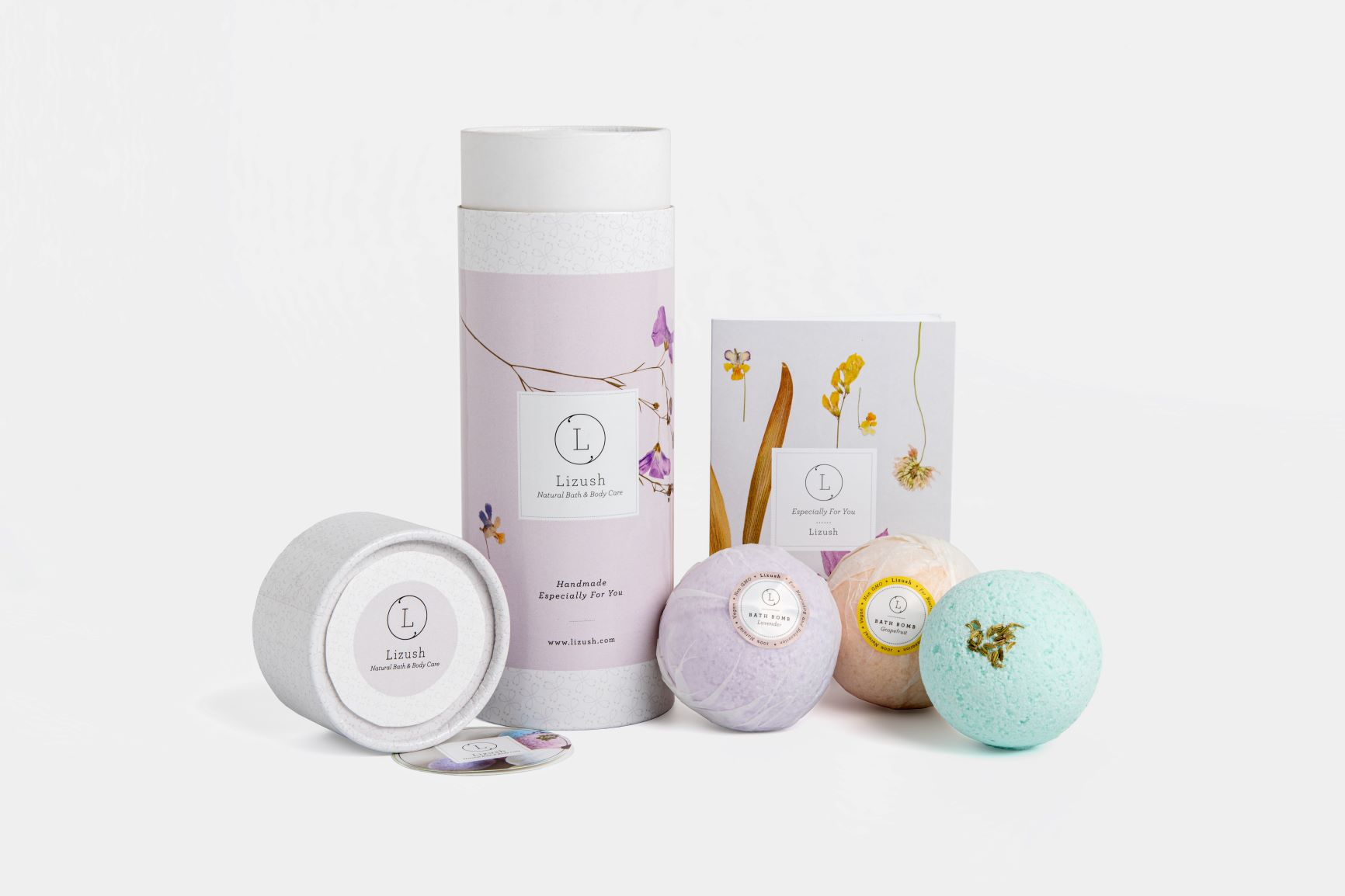 Natural Bath Bomb Gift Set – 3 Aromatherapy Bath Bombs