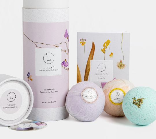 Natural Bath Bomb Gift Set – 3 Aromatherapy Bath Bombs